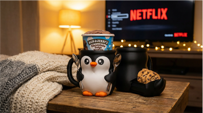 Pinguin Eisbecher-Halter für Ben & Jerry's | 3D-Druck | Nie wieder kalte Hände